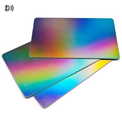 Fabriek Custom Printed Laser Card Waterproof Advanced Glittering RFID PVC Card voor Access Control Business 13.56Mhz NFC Card