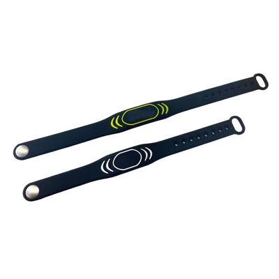 Groothandel Custom Color Logo NFC NTAG 213 NFC Armband MINI Tag Ticket Soft RFID Silicone Armband voor Spot Event ID