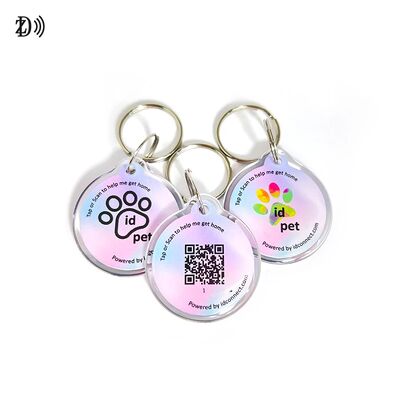 Epoxy Hondenbot Aangepaste QR-code NTAG 216 888bytes Dieren RFID NFC Huisdier Tag voor Tracking