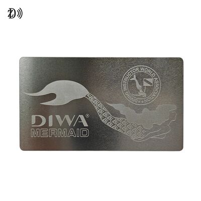 Custom Design NFC Metal Business Card NTAG216 888 Bytes 13.56MHz RFID Roestvrij Staal Metalen Visitekaartje