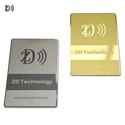 Custom Design NFC Metal Business Card NTAG216 888 Bytes 13.56MHz RFID Roestvrij Staal Metalen Visitekaartje