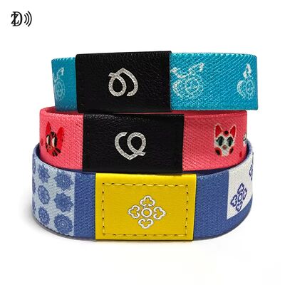 Elastische polsband met RFID 13.56MHz NFC, duurzaam rubber met polyester elastiek voor toegangscontrole