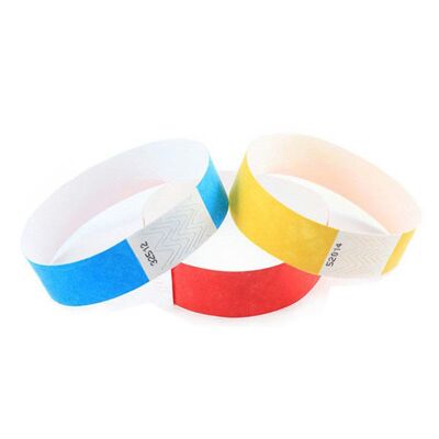 Persoonlijk afdrukken Logo Waterdicht Papier RFID Armband Warm stempelen Wegwerp Tyvek Armbanden Partijbiljetten Armbanden ID Band
