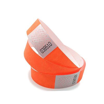 Persoonlijk afdrukken Logo Waterdicht Papier RFID Armband Warm stempelen Wegwerp Tyvek Armbanden Partijbiljetten Armbanden ID Band