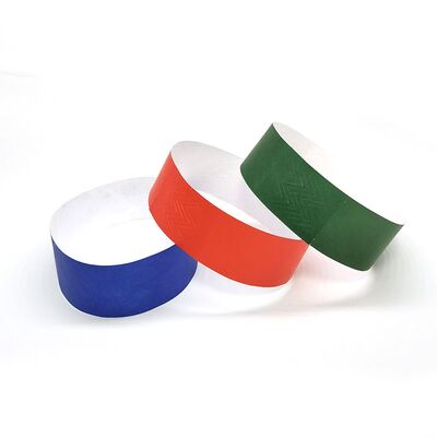 Persoonlijk afdrukken Logo Waterdicht Papier RFID Armband Warm stempelen Wegwerp Tyvek Armbanden Partijbiljetten Armbanden ID Band