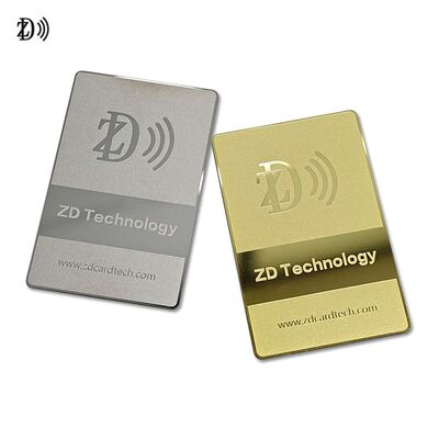 Custom Design NFC Metal Business Card NTAG216 888 Bytes 13.56MHz RFID Roestvrij Staal Metalen Visitekaartje