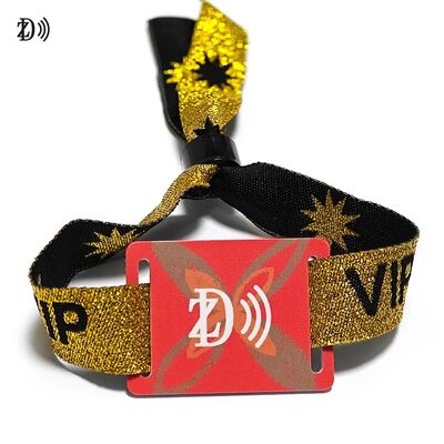 Aangepaste NFC 13.56MHz Wegwerp Stoffen Polsband S50 Chip RFID Armband voor Evenement Feest Toegangscontrole