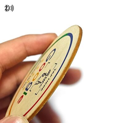 Op Maat Gemaakte Laser Gegraveerd LOGO QR Code NTAG213 Houten Google Review Kaart Stand NFC Google Review Kaarten