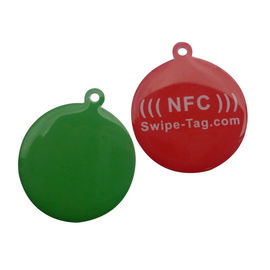 HF NFC NFC213 RFID Disk Tag, QR Code En URL Encoding RFID Pet Tag